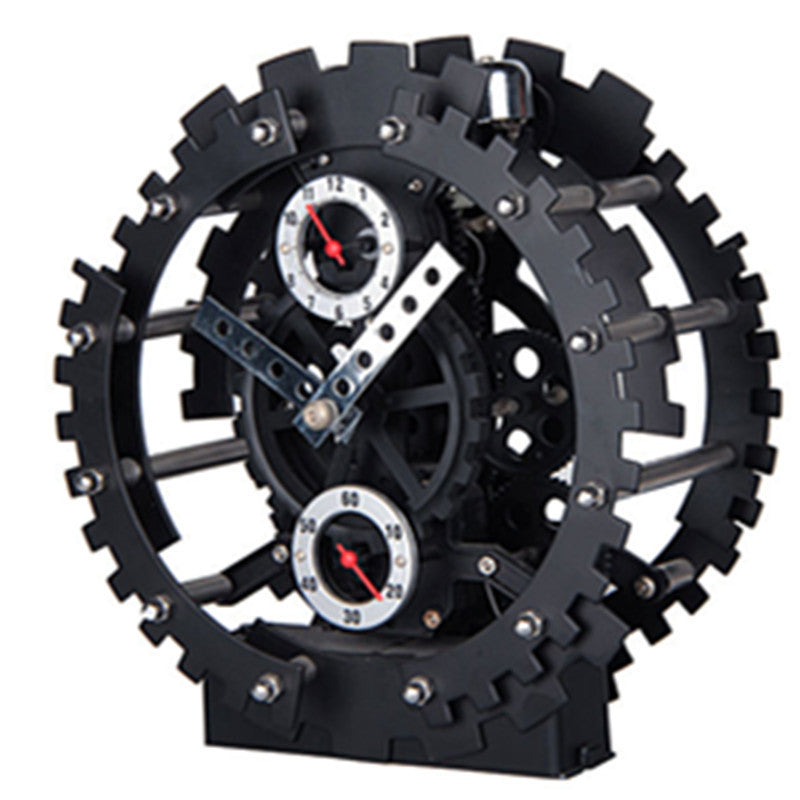 Guoshuang Gear Metal Skeleton Ringing Gear Clock