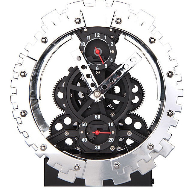 Guoshuang Gear Metal Skeleton Ringing Gear Clock