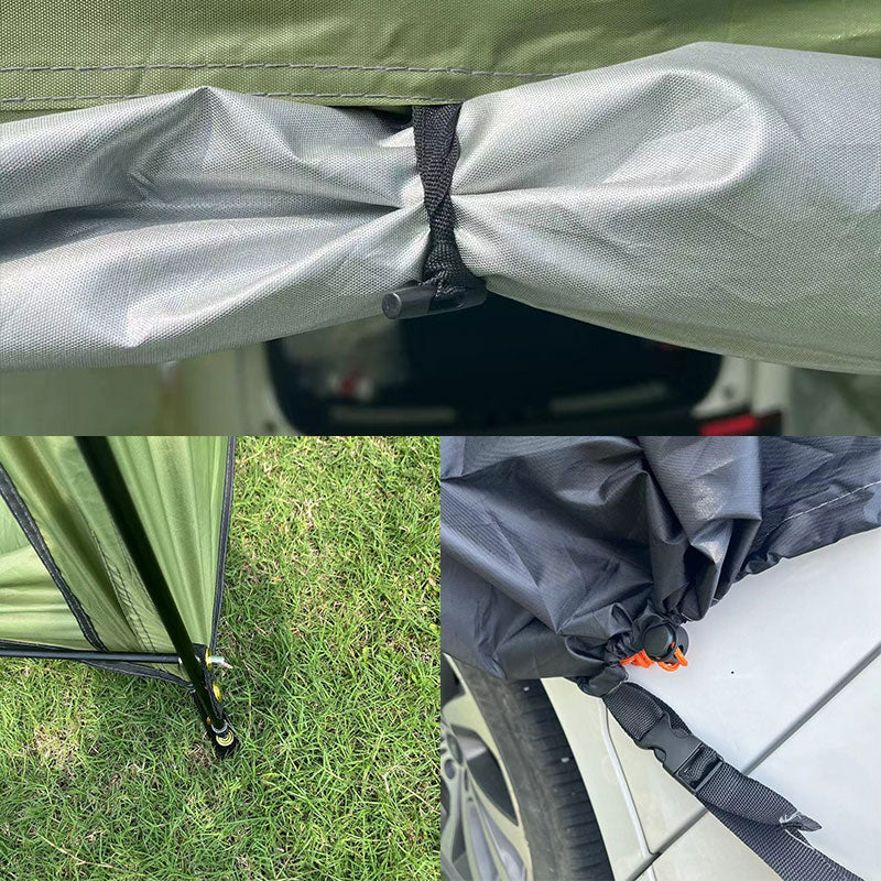 Outdoor car - trunk rear tent with canopy, sun