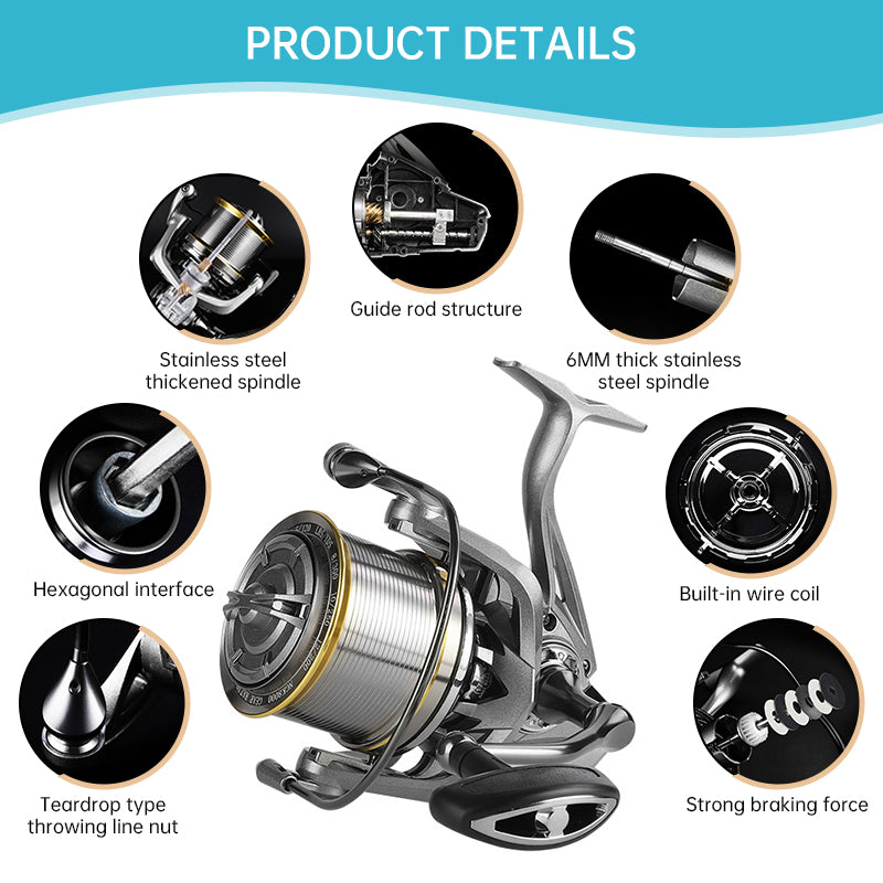 17+1BB 8000-14000 Series Aluminum Alloy Spool Fishing Ree