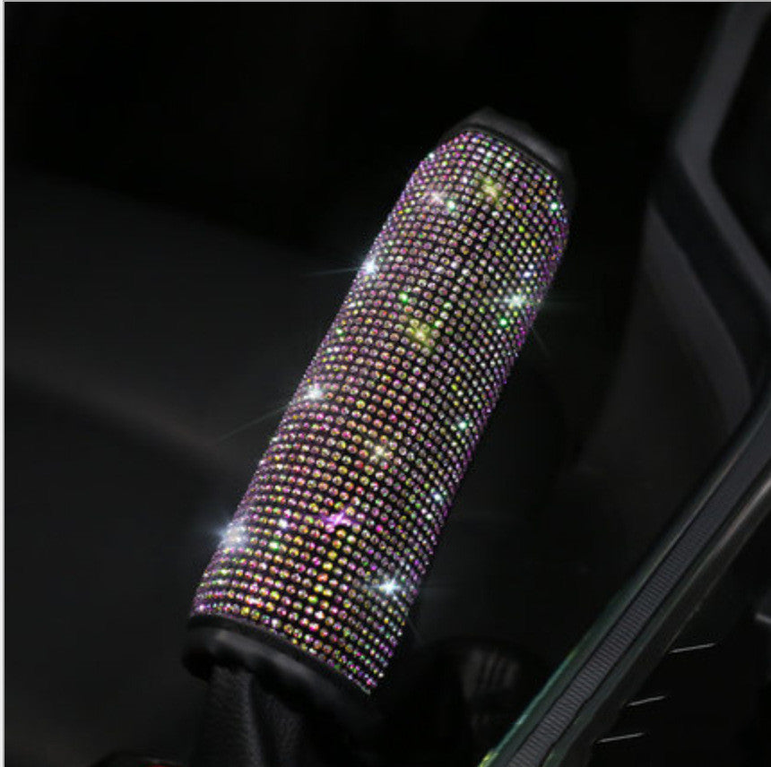 Car Gear Set Diamond-Studded Handbrake Set Gear Grip Set