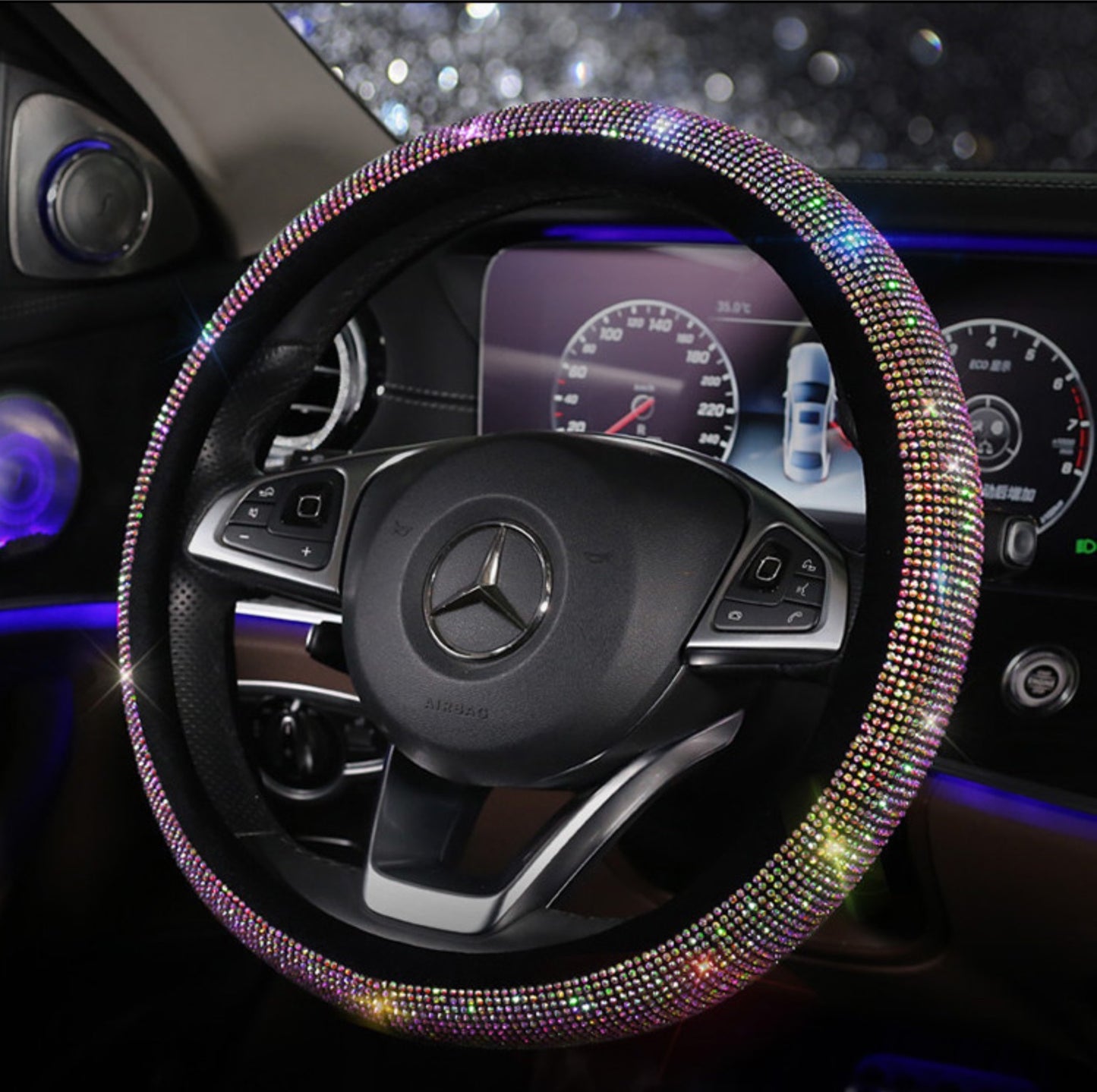 Car Gear Set Diamond-Studded Handbrake Set Gear Grip Set