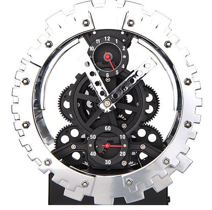 Guoshuang Gear Metal Skeleton Ringing Gear Clock