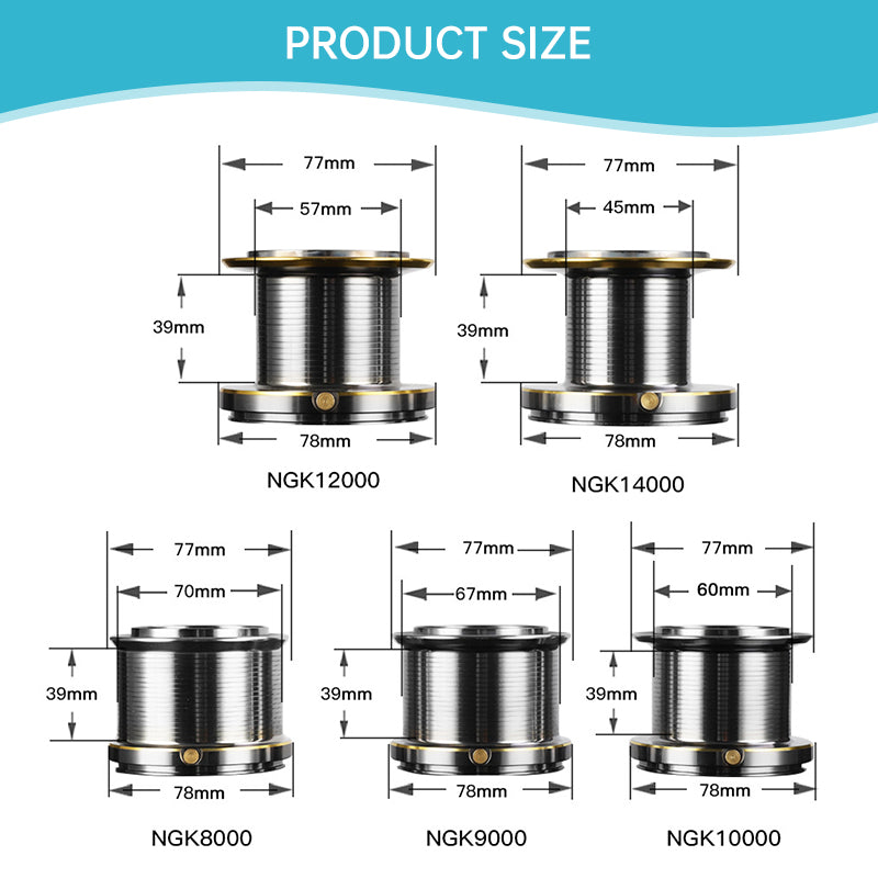 17+1BB 8000-14000 Series Aluminum Alloy Spool Fishing Ree