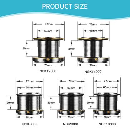 17+1BB 8000-14000 Series Aluminum Alloy Spool Fishing Ree